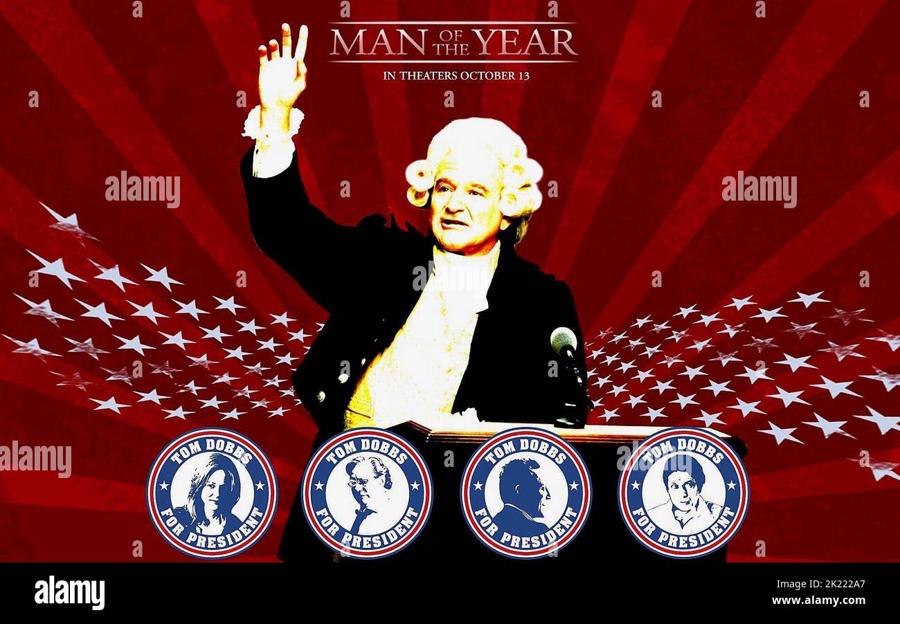 ROBIN WILLIAMS POSTER, MAN OF THE YEAR, 2006 Stock Photo - Alamy