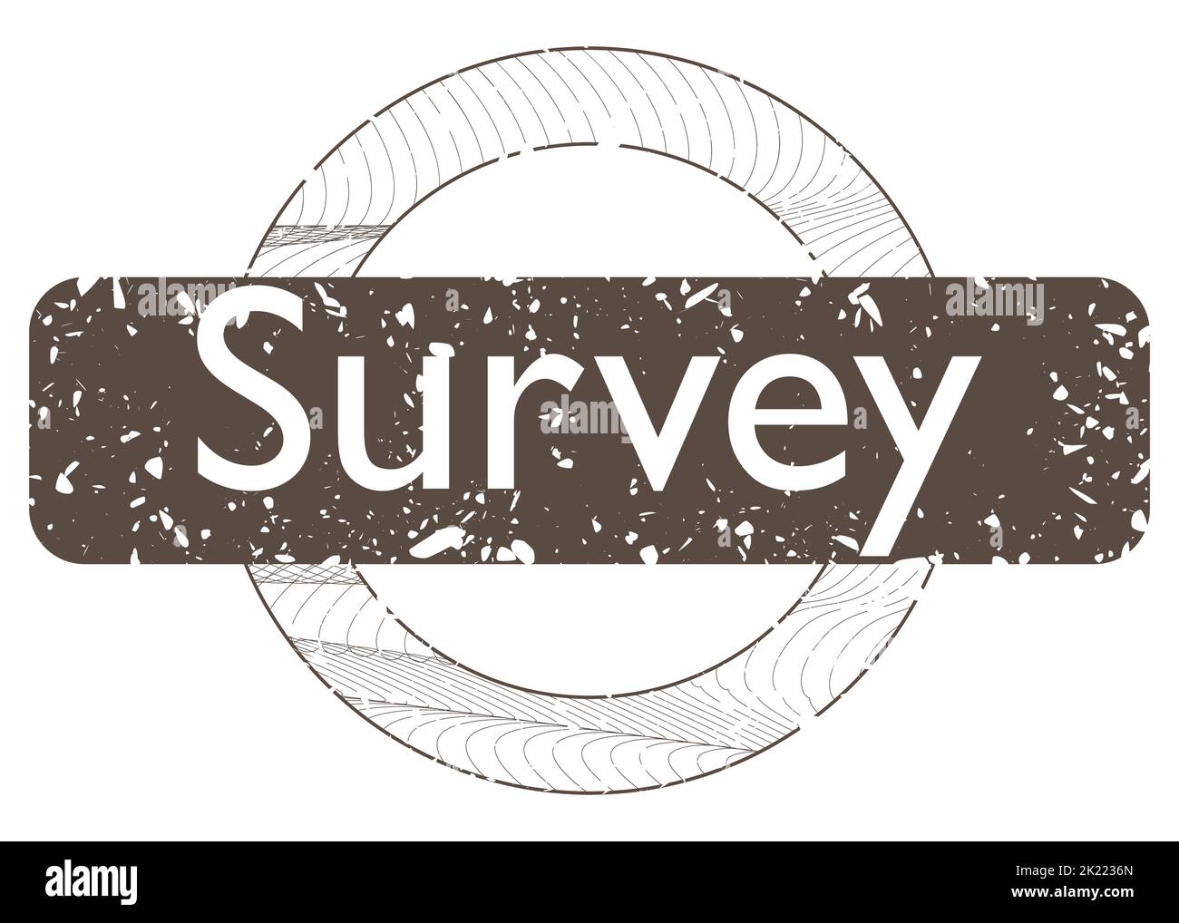 Simple vintage rubber stamp with Survey text. Stock Vector