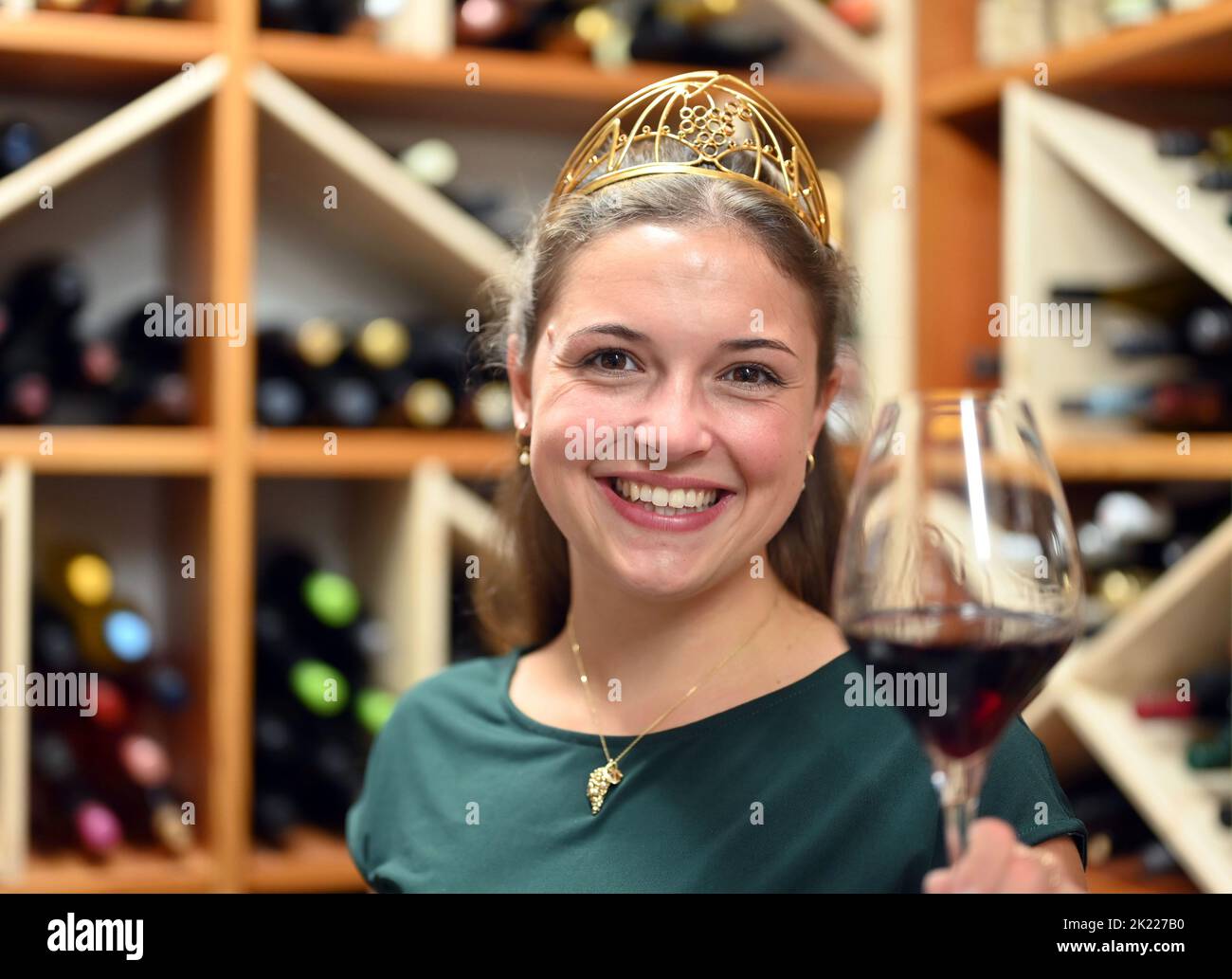 Durbach, Germany. 13th Sep, 2022. Sina Erdrich, 73rd German Wine Queen