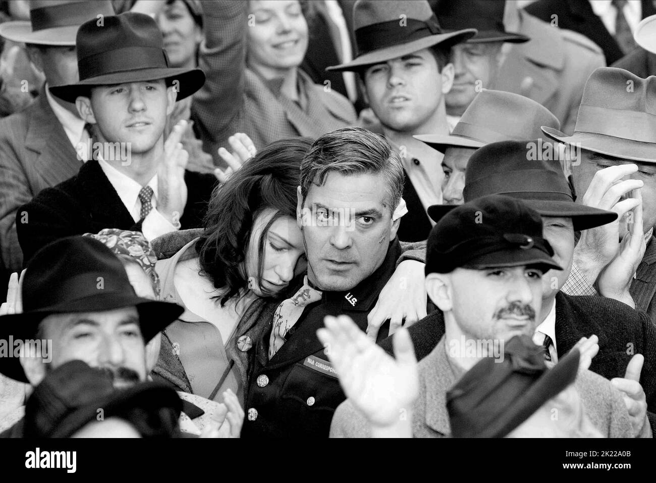 Photo inspiration: Cloney Making German Reference: Blanchett Clooney The Good German 2006 Stock Photo