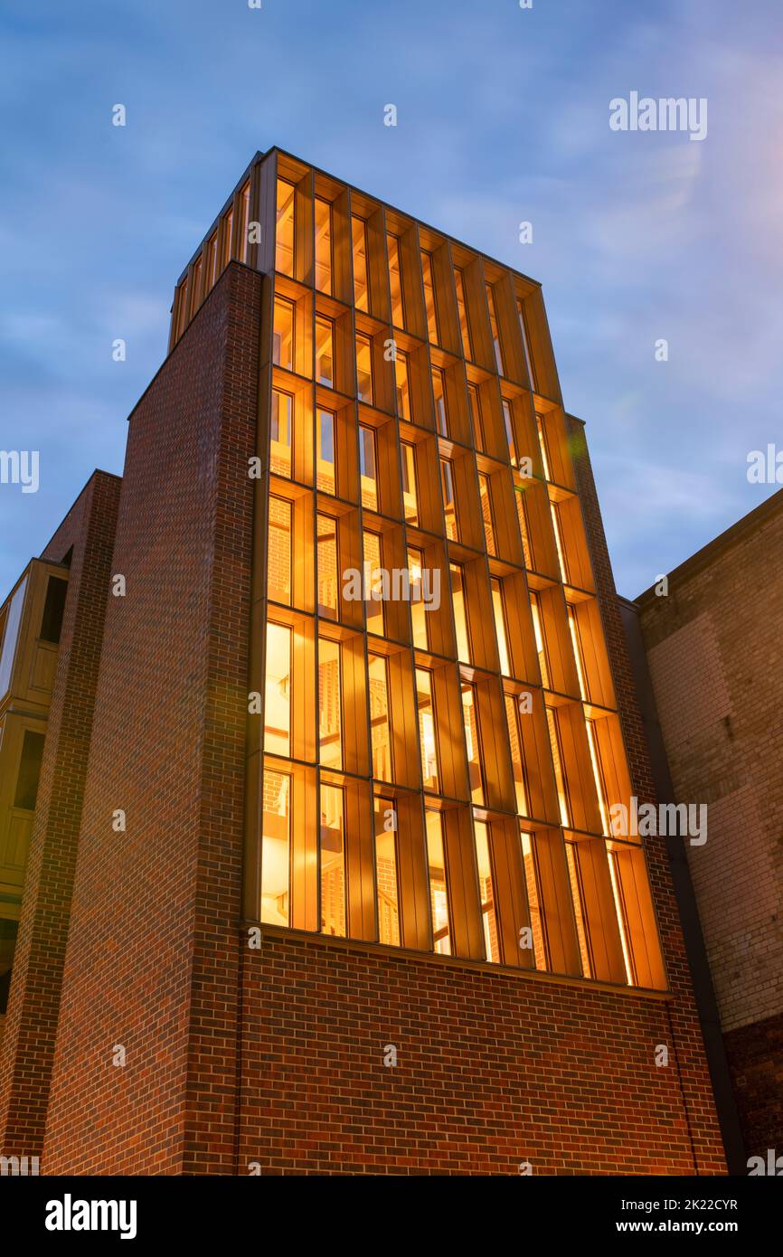 Stairwell in the Radcliffe Observatory Quarter at dawn. Oxford, Oxfordshire, England Stock Photo