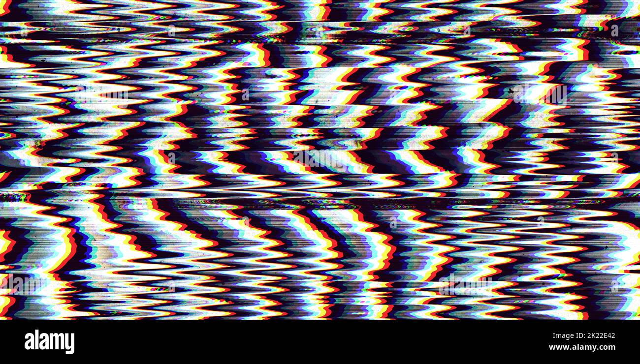 Seamless no signal transmission error black and white TV static noise
