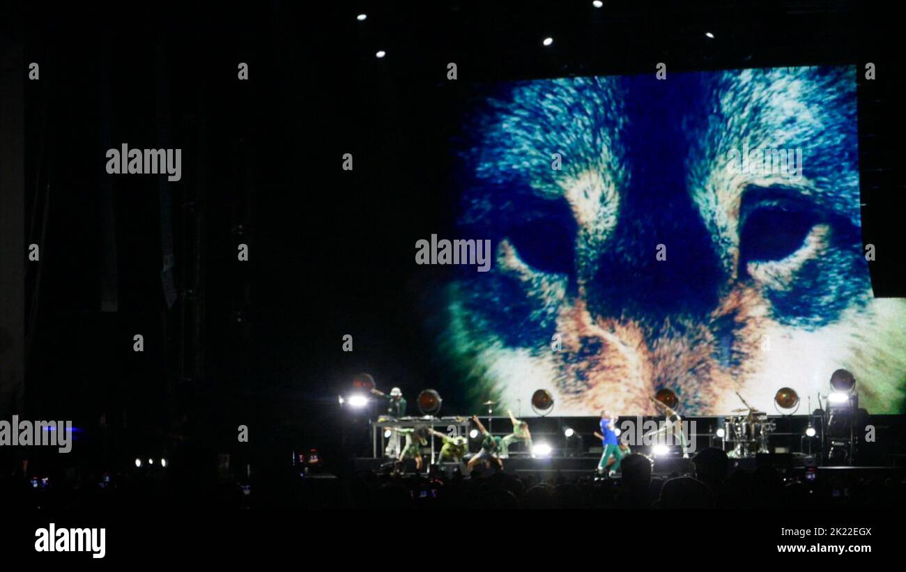 Los Angeles, California, USA 15th September 2022 Macklemore performs on Imagine Dragons Mercury Tour at Banc of California Stadium on September 15, 2022 in Los Angeles, California, USA. Photo by Barry King/Alamy Stock Photo Stock Photo