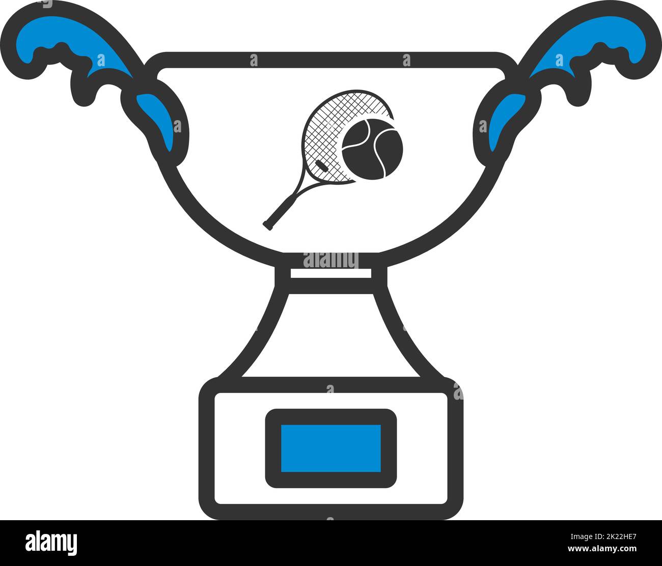 Tennis Cup Icon. Editable Bold Outline With Color Fill Design. Vector ...