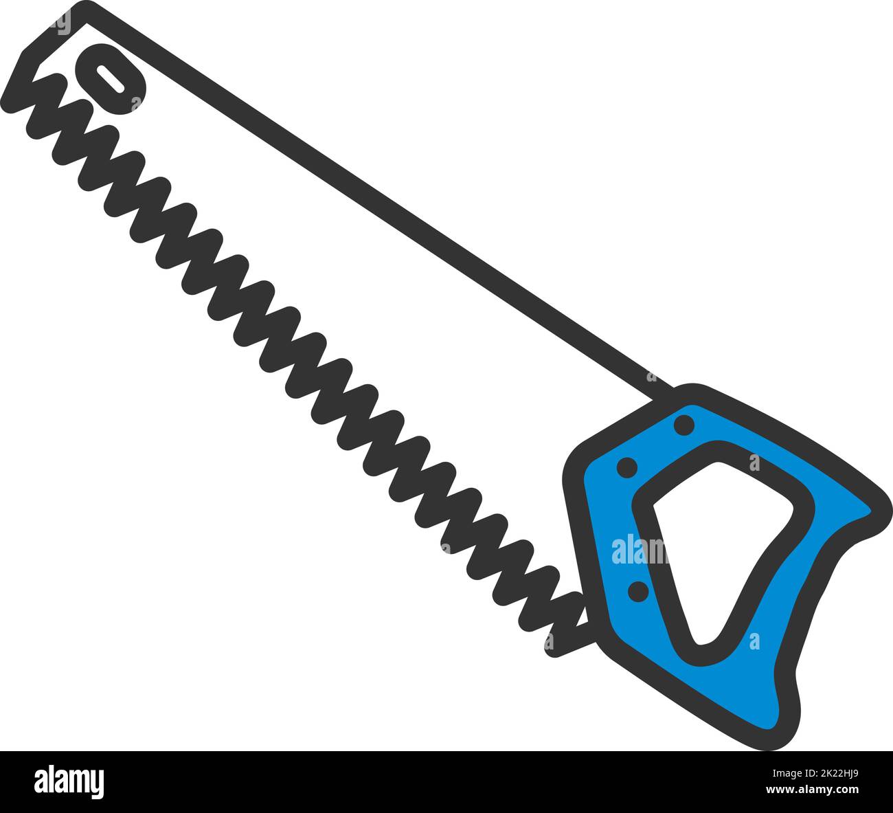 Hand Saw Icon. Editable Bold Outline With Color Fill Design. Vector ...