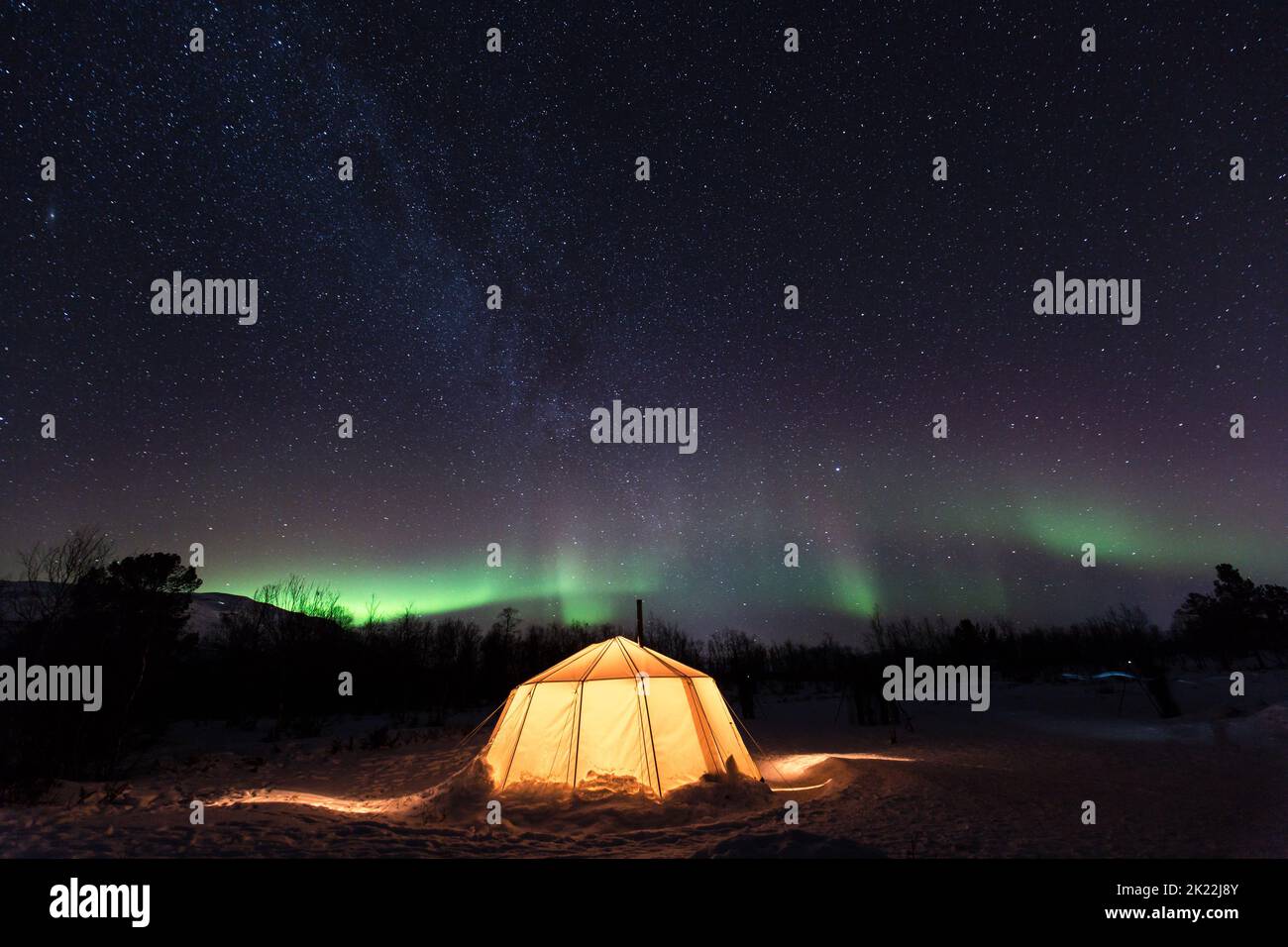 Northern Lights in Sweden Stock Photo - Alamy