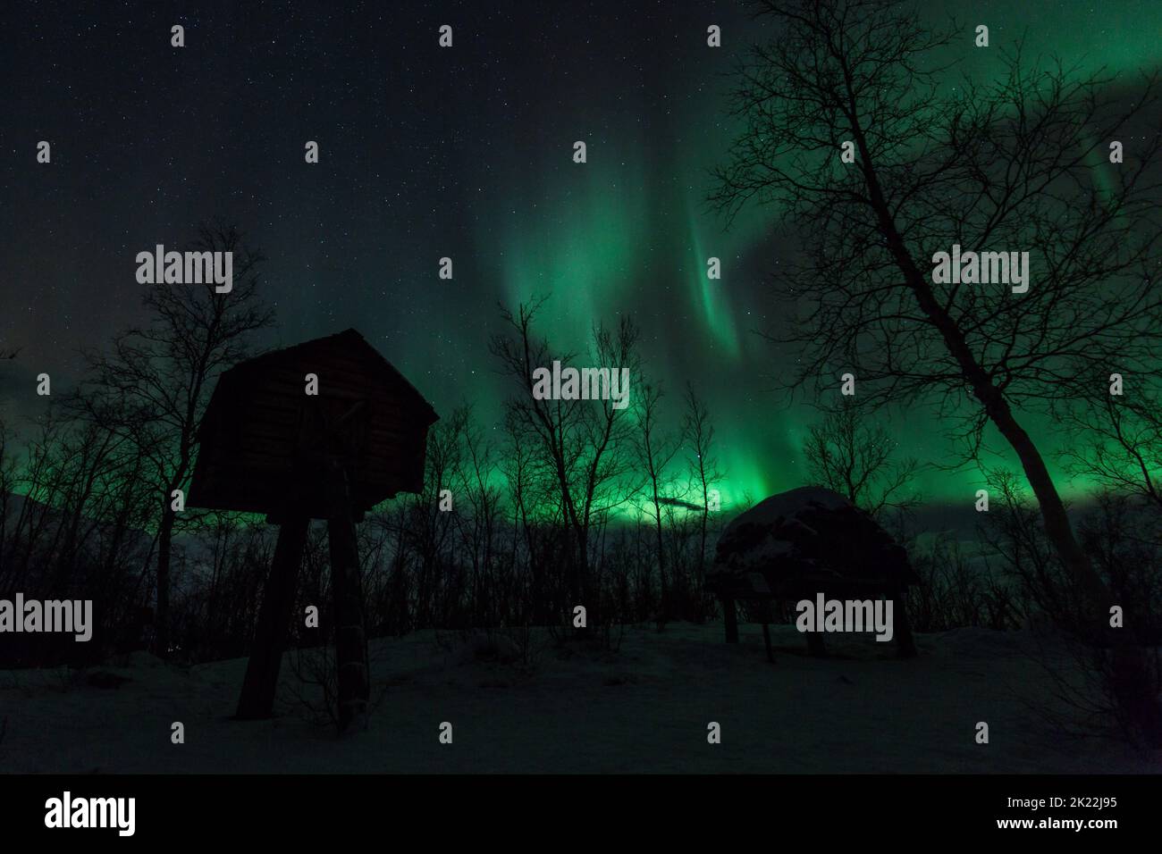 Northern Lights in Sweden Stock Photo Alamy