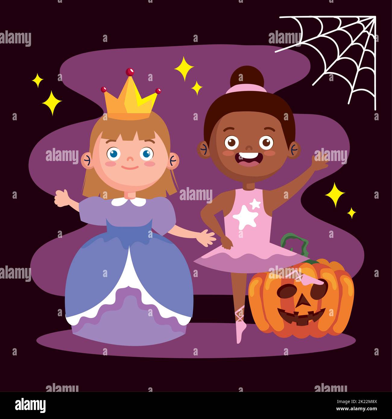 halloween girls in disguise Stock Vector Image & Art Alamy