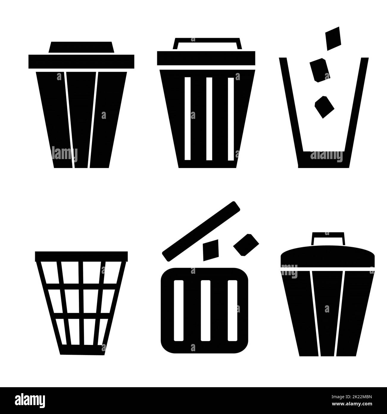 trash can vector design for graphic design needs Stock Photo