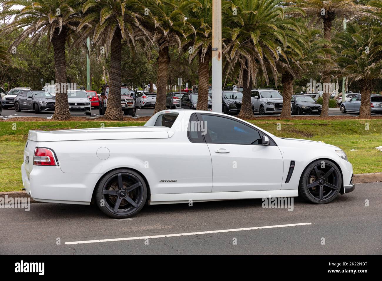 2014 white Holden SV6 ute utility vehicle in Sydney,NSW,Australia Stock Photo