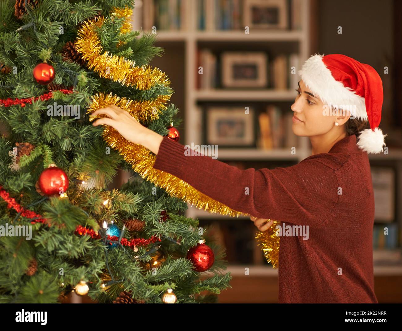 Christmas tree made of drinking straws on green background with tinsel  Stock Photo - Alamy
