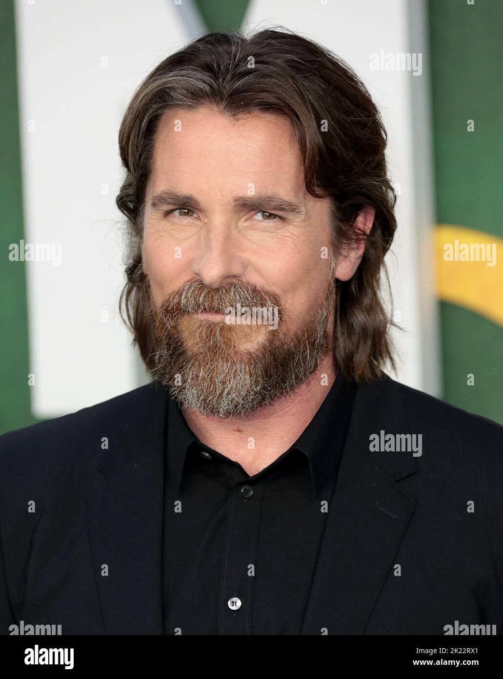 Sep 21, 2022 - London, England, UK - Christian Bale attending Amsterdam European premiere, Odeon Luxe, Leicester Square Stock Photo