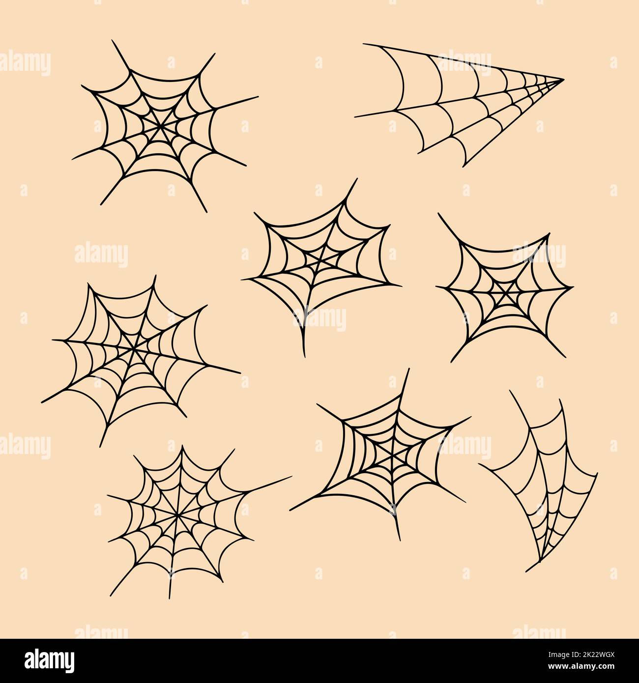 spiderweb at halloween day withe minimal bakground Stock Vector