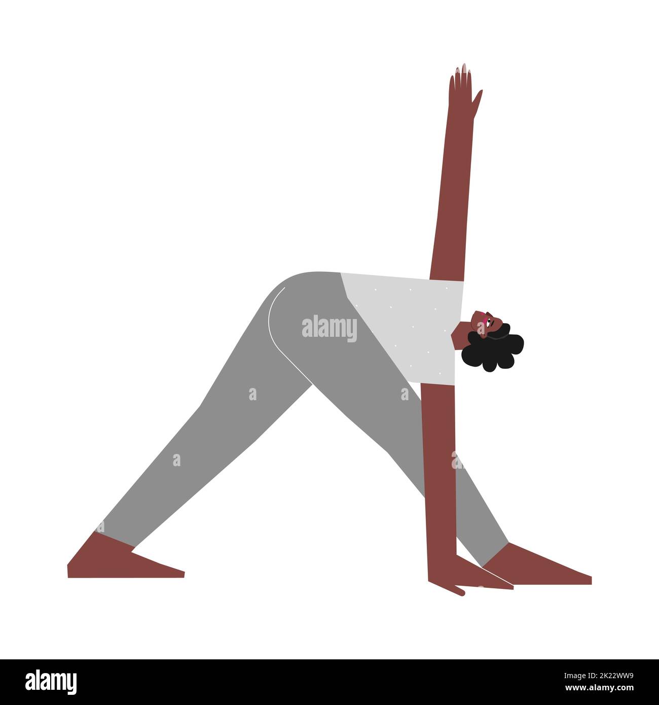 Inverted Staff Pose Yoga Workout Outline Stock Vector, 46% OFF