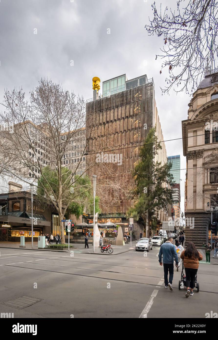Melbourne, Victoria, Australia - Council House 2 building by Mick Pearce and DesignInc Stock Photo