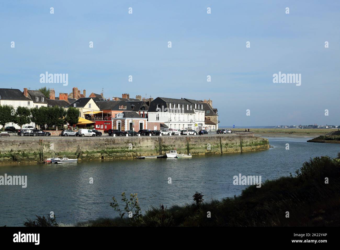 View of Somme River and Quai Blavet from Quai Digne Nord, Saint Valery