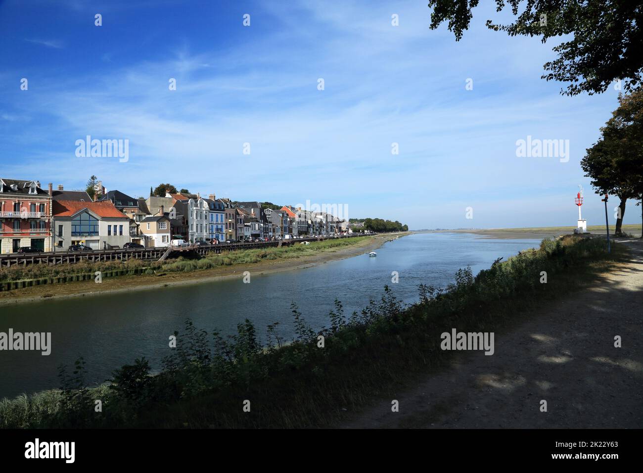 View of Somme River and Quai Blavet from Quai Digne Nord, Saint Valery