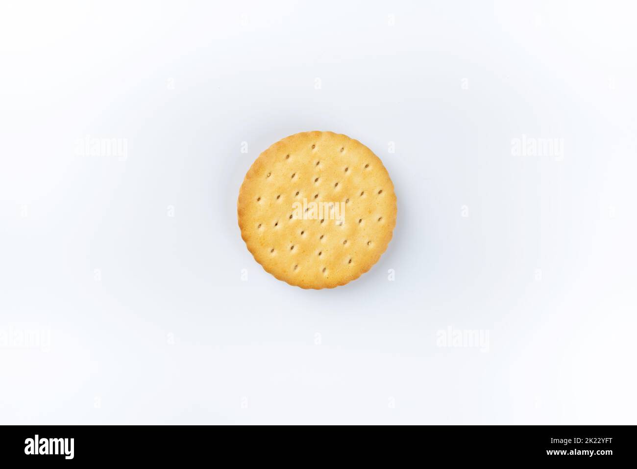 Round cookie on white background Stock Photo