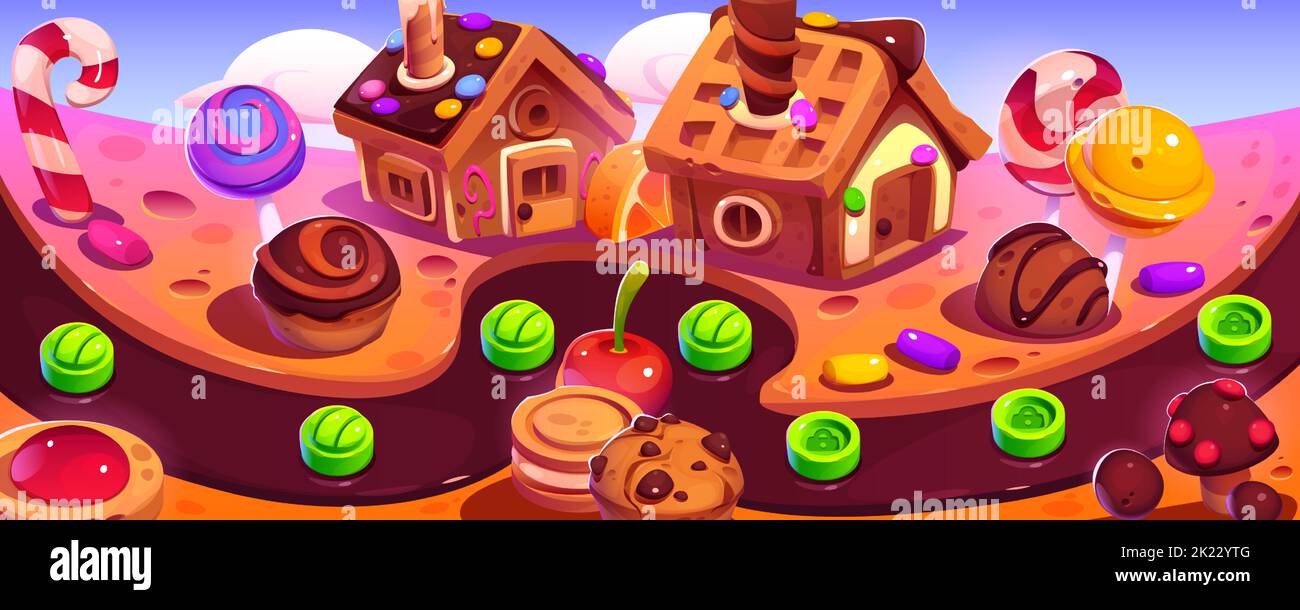Gingerbread house illustration sweet candies chocolate hi-res stock  photography and images - Alamy