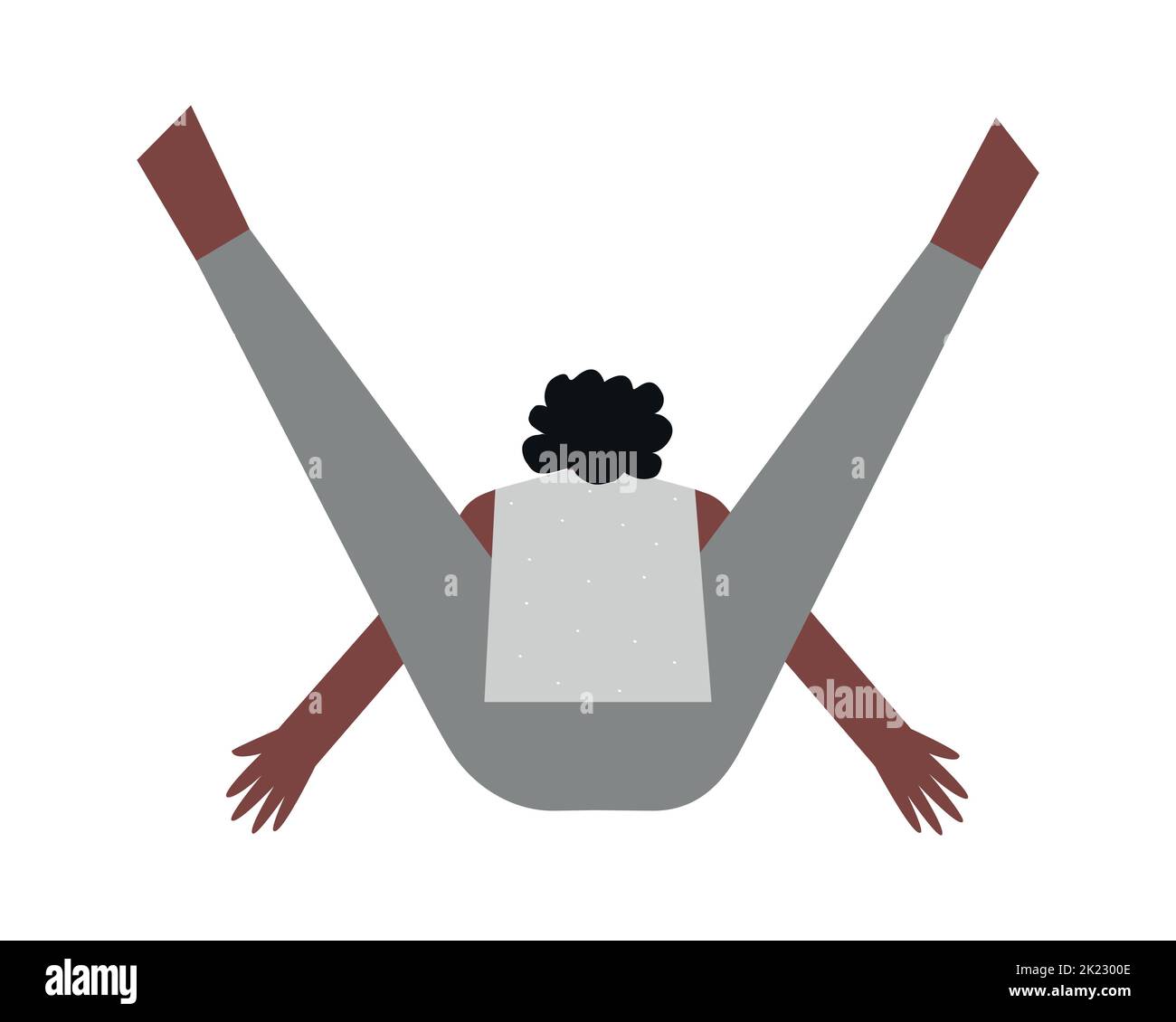 Vector Isolated Flat Concept With African American Female Character vector-isolated-flat-concept-with-african-american-female-character