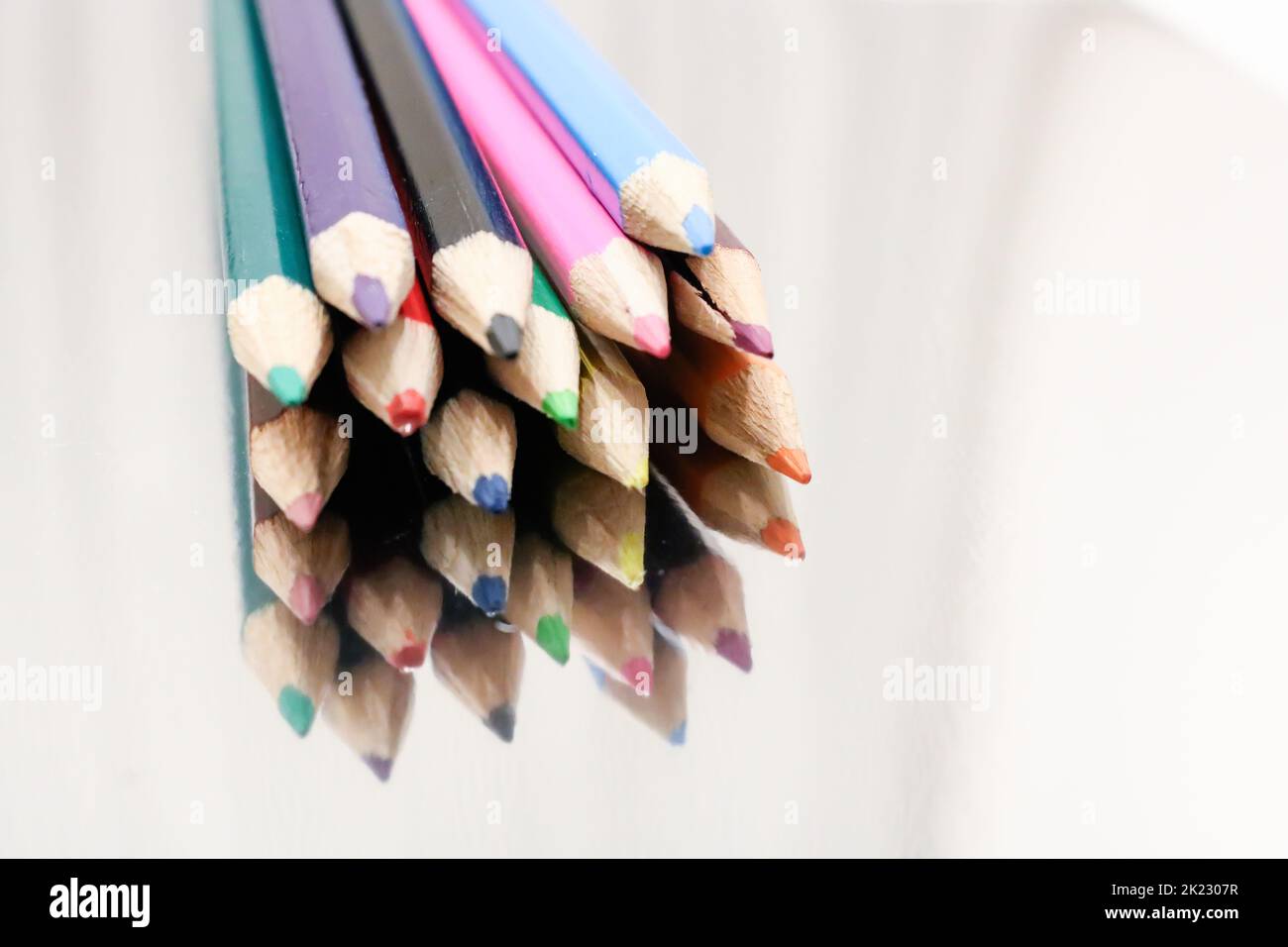 close up of colour pencils Stock Photo