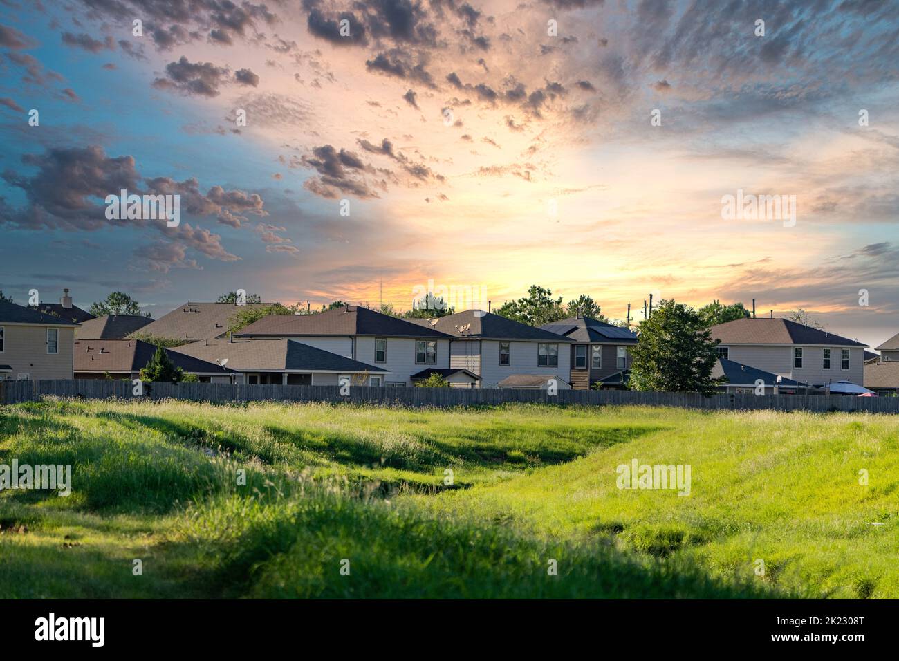 Houston housing neighborhoods Stock Photo Alamy