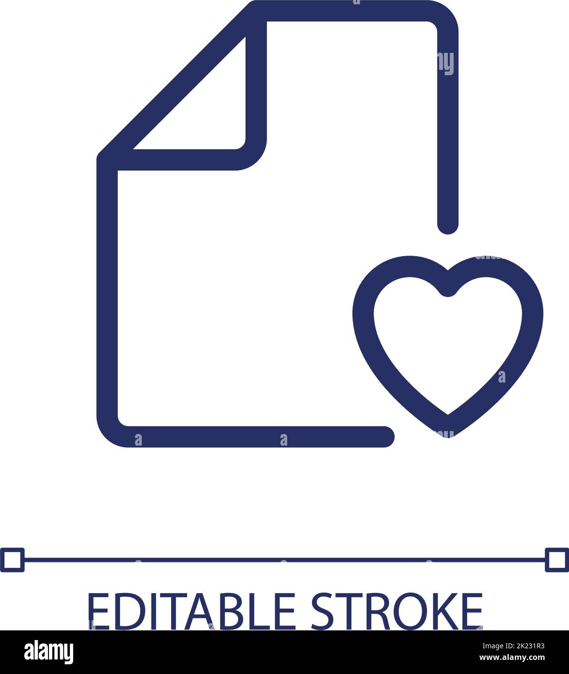 Digital heart screening result pixel perfect linear ui icon Stock Vector