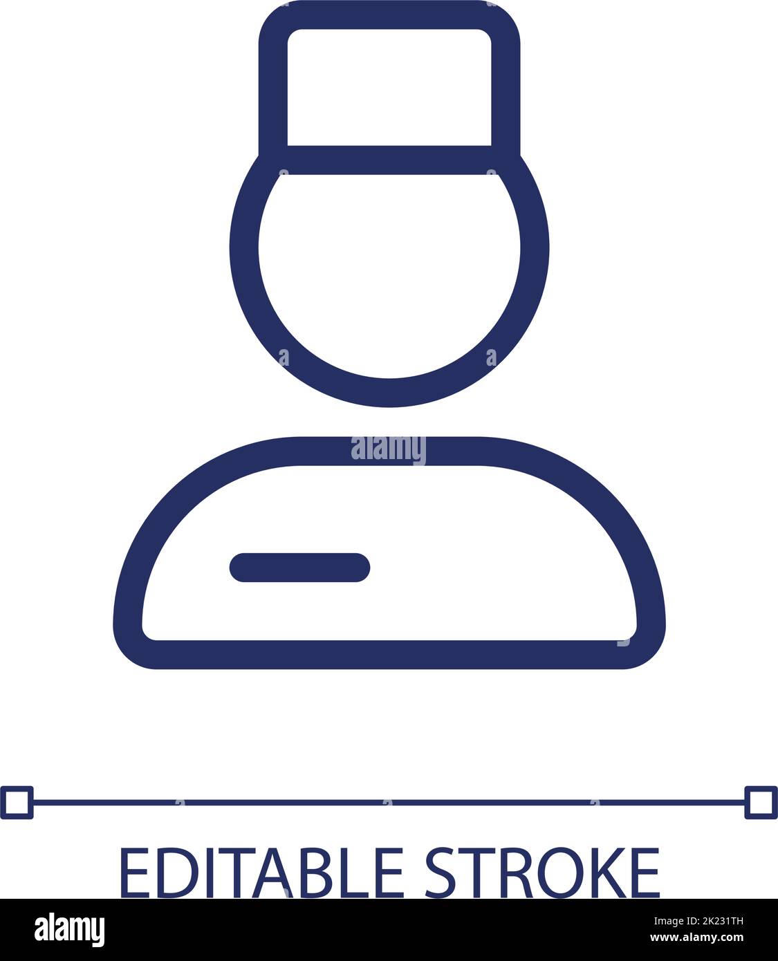 Doctor pixel perfect linear ui icon Stock Vector