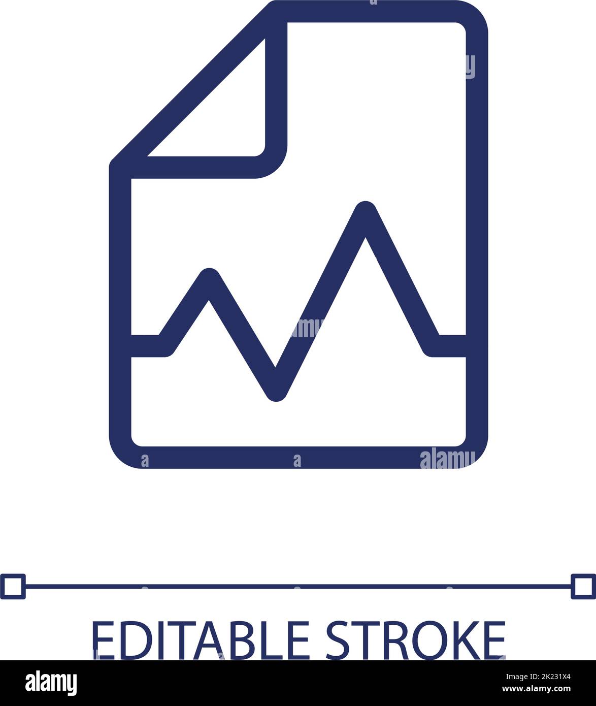 Electronic health record pixel perfect linear ui icon Stock Vector
