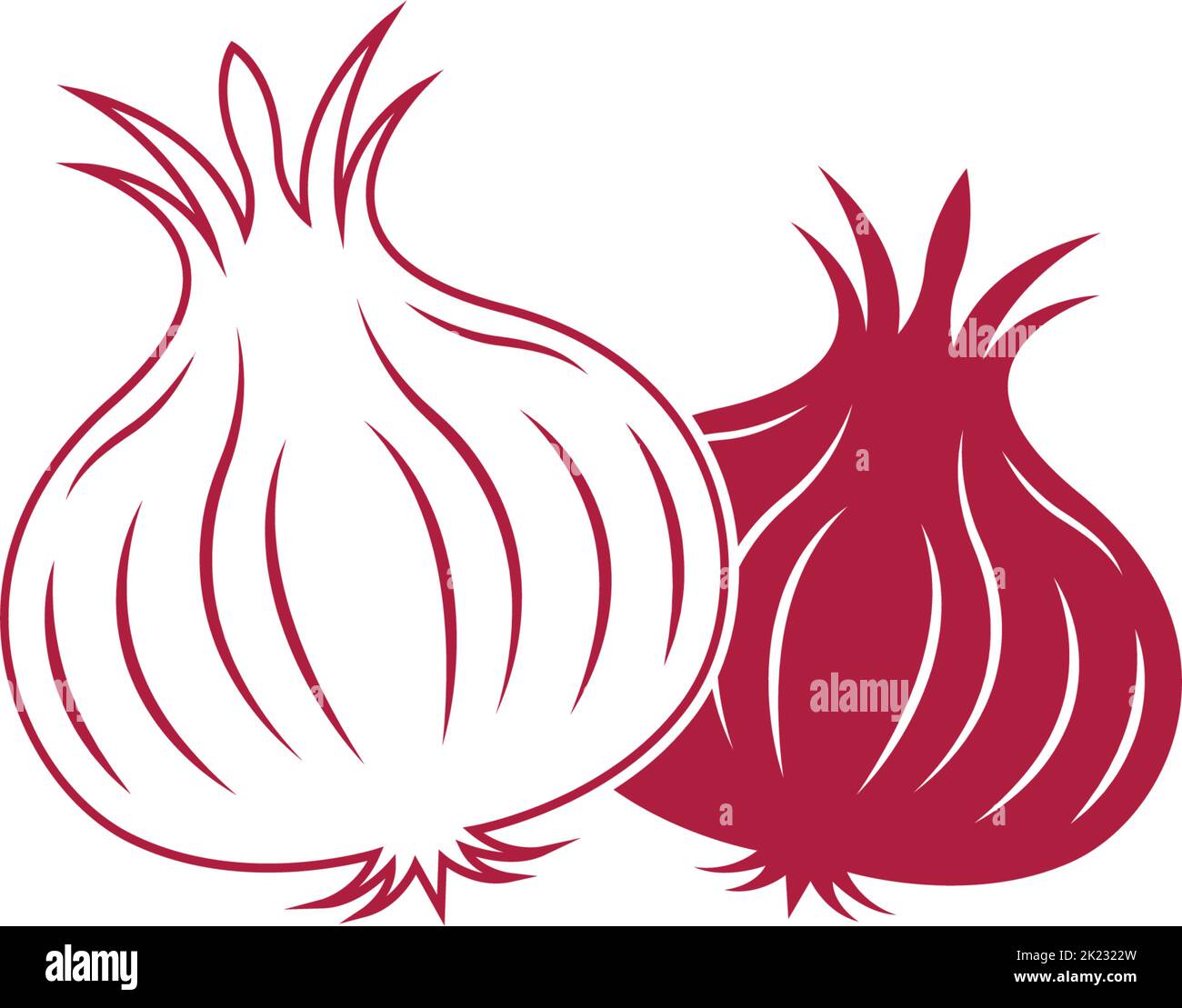 Onion logo icon design illustration template Stock Vector
