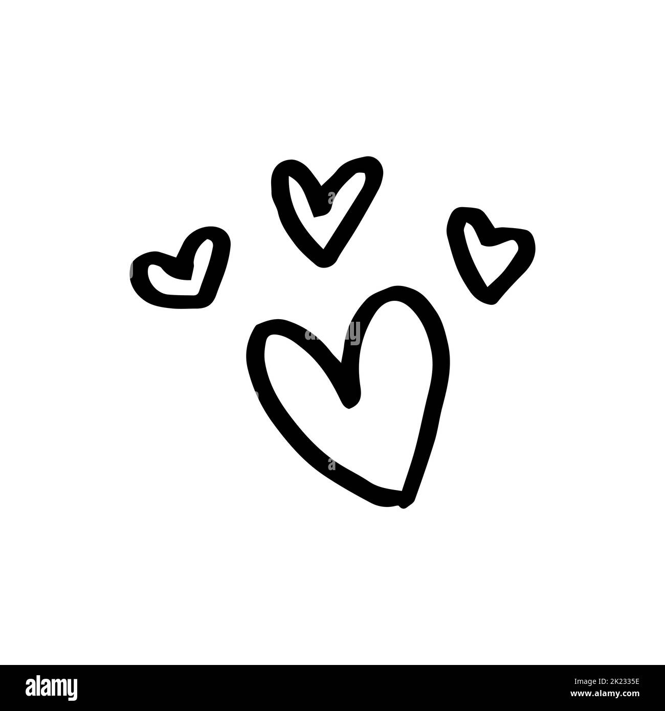 Vector black hand drawn heart icon Stock Vector Image & Art - Alamy