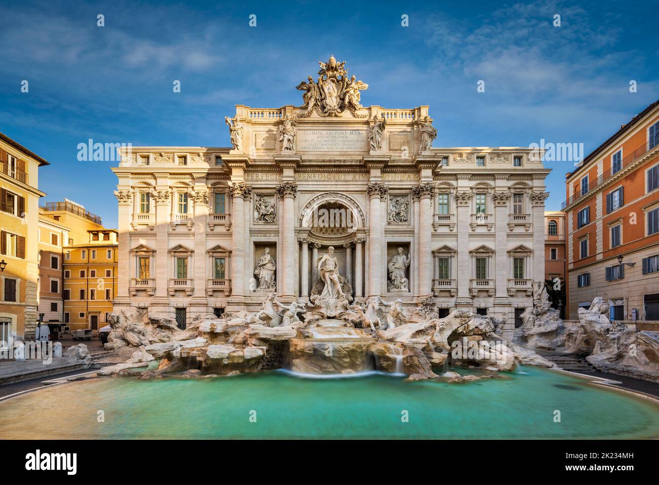 Trevi Fountain in Rome, Italy on a sunny day Stock Photo