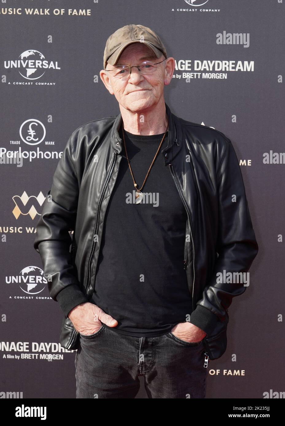 Woody Woodmansey attending the unveiling of a stone for David Bowie on the Music Walk of Fame at Camden, north London. Picture date: Thursday September 22, 2022. Stock Photo