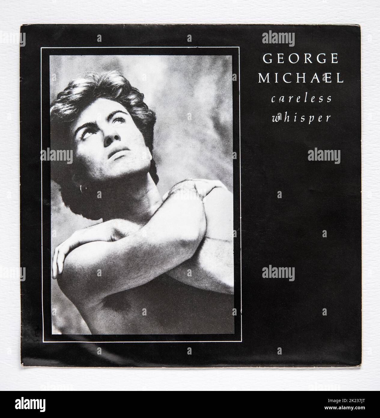 Picture cover of the seven inch single version of Careless Whisper by George Michael, which was released in 1984. Stock Photo