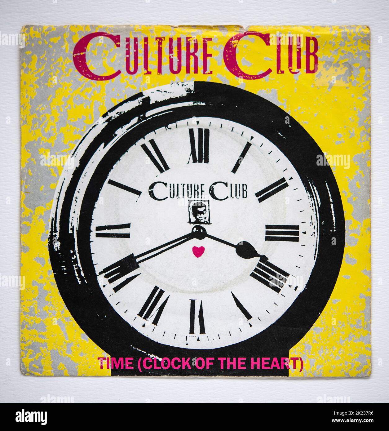 Picture cover of the seven inch single version of Time (Clock of the Heart) by Culture Club, which was released in 1982. Stock Photo