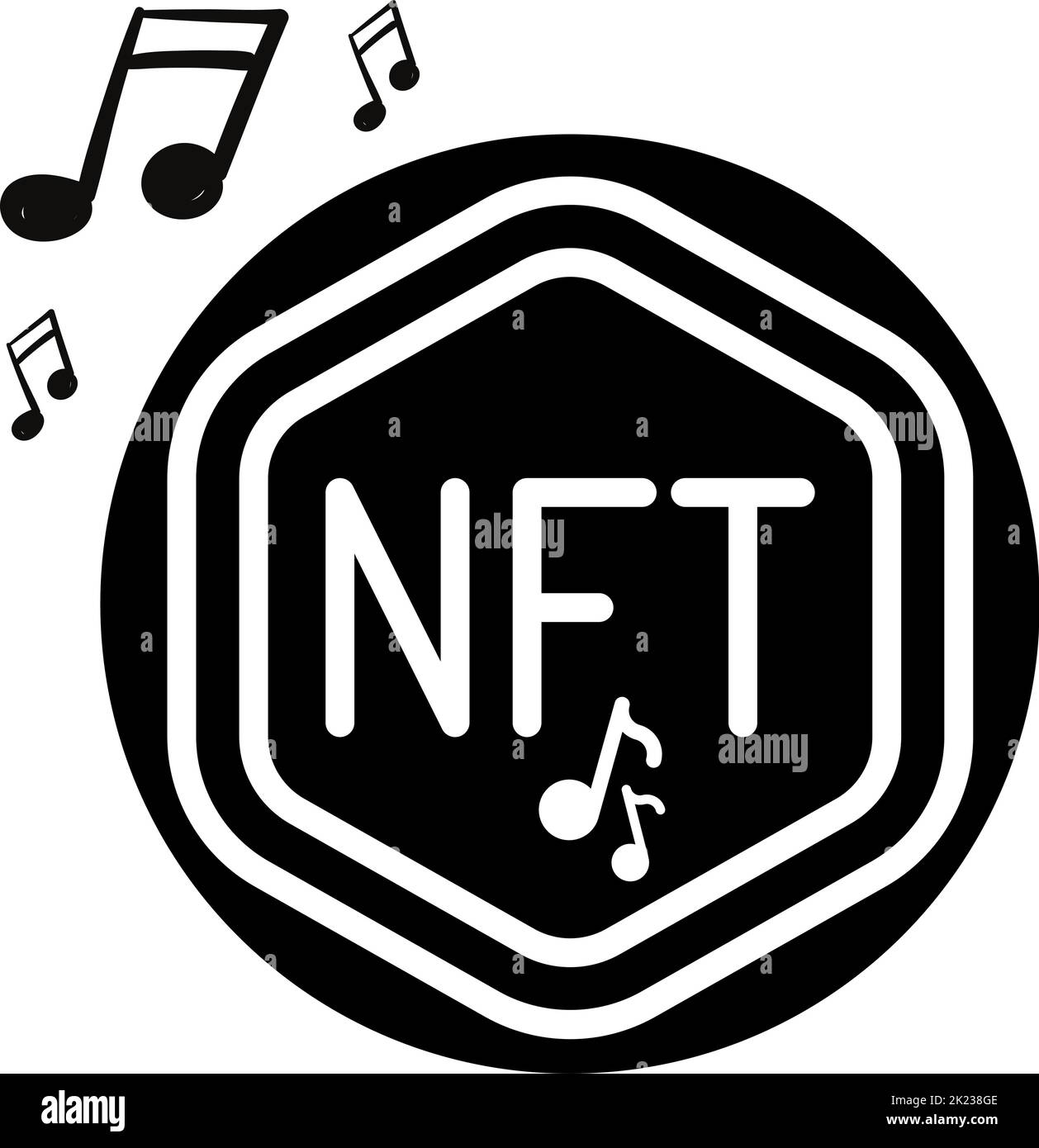 NFT Icon, NFTs Collection, Blockchain, Cryptocurrency, Innovation, Coin . NFT Vector Illustration. Stock Vector