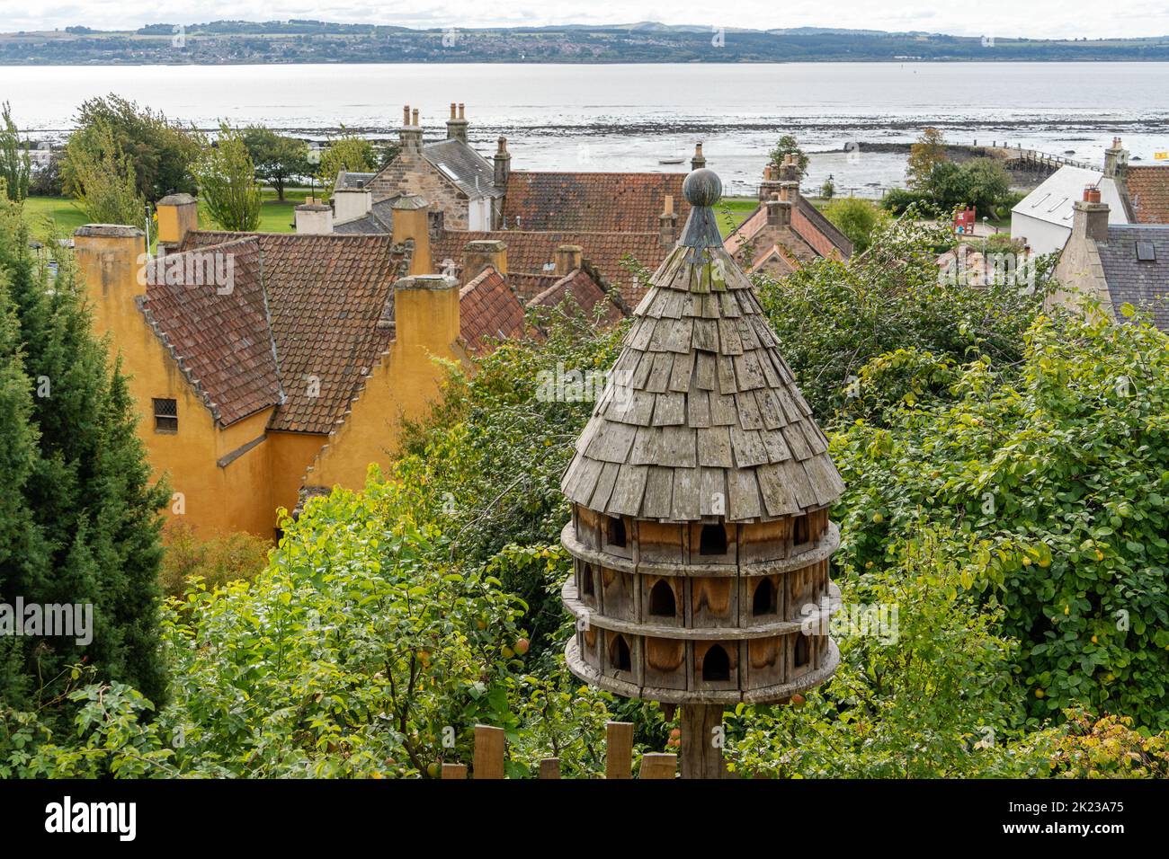 A view of Culross Palace in Culross, Scotland, UK - a 17th century National Trust for Scotland property with ochre walls. Stock Photo