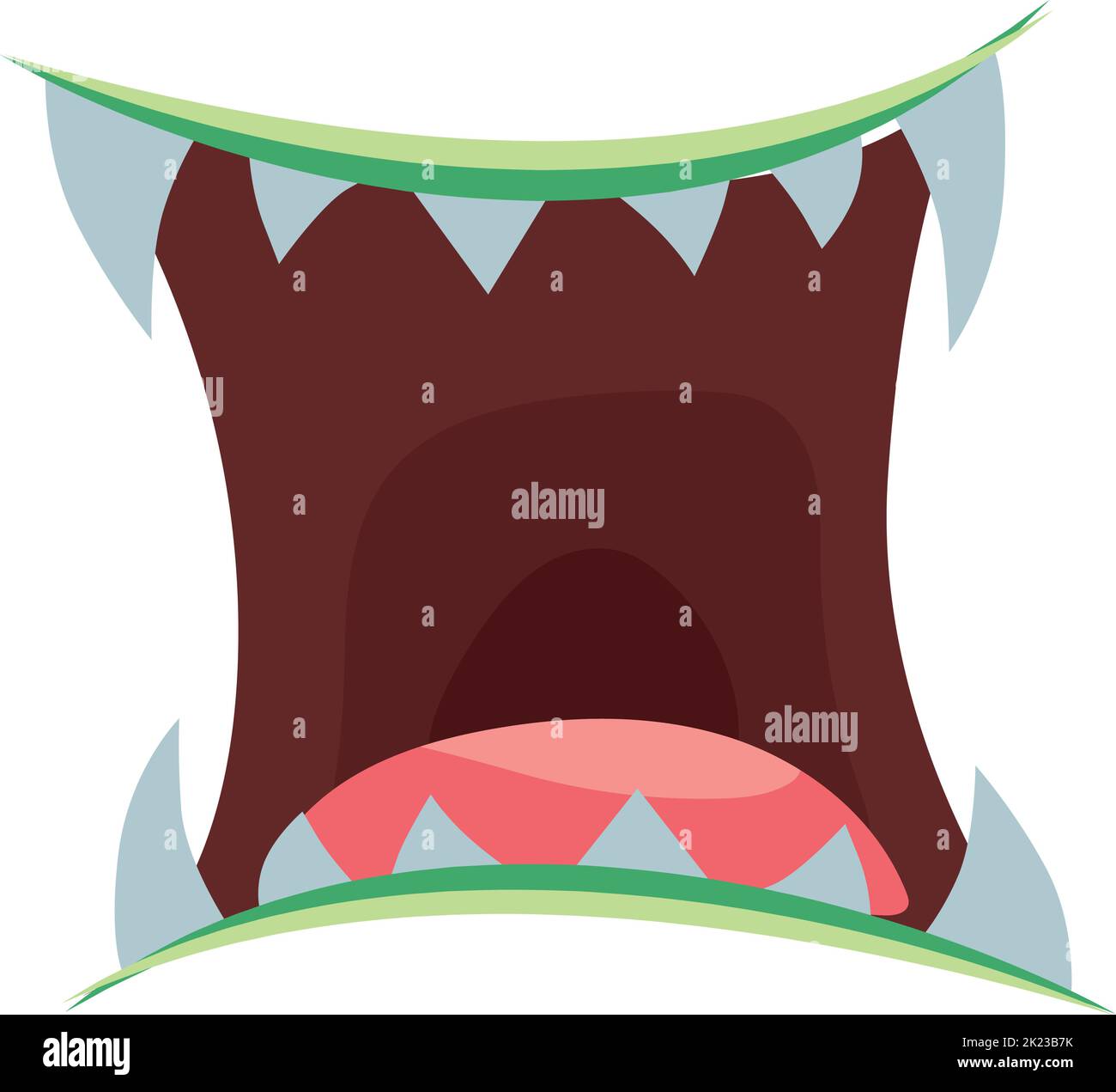 Cartoon Monster Mouth Wide Open Funny Icon Stock Vector Image And Art Alamy