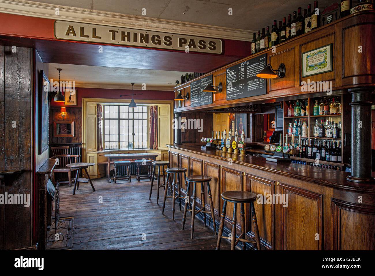 The Gunton Arms pub interior in North Norfolk , England. Stock Photo