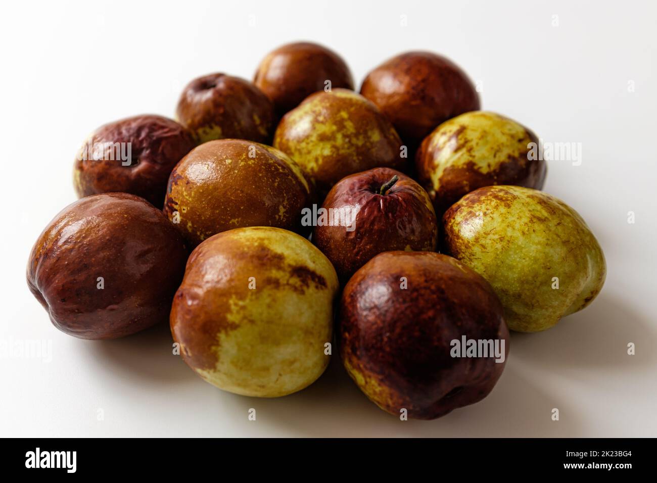 sweet fruit. fruit in a round shape. fruits eaten in asia Stock Photo
