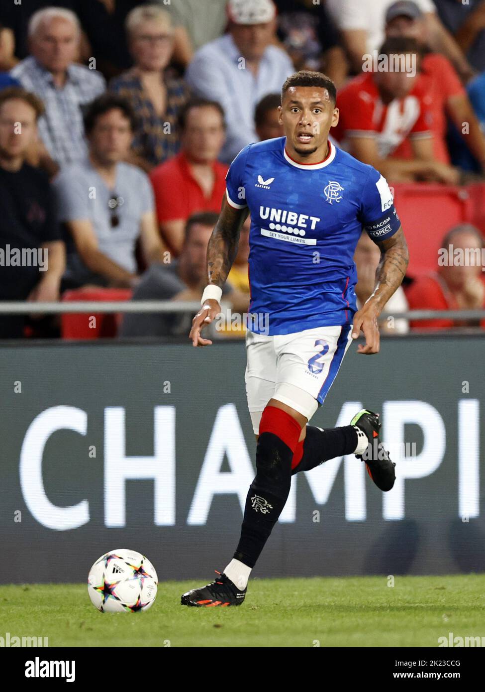 EINDHOVEN James Tavernier of Rangers FC during the UEFA Champions