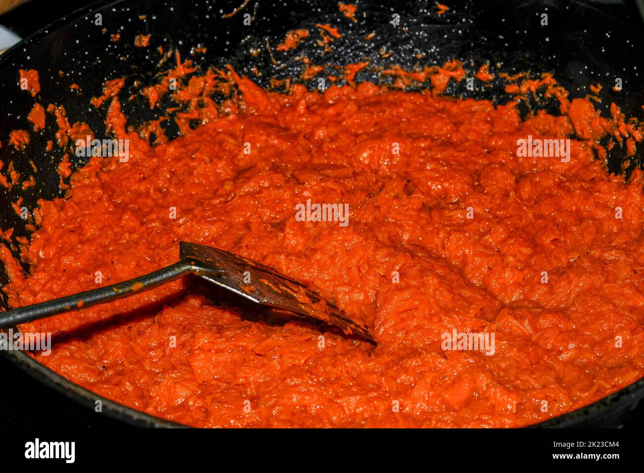 Cooking a typical Spanish dish, vegetable ratatouille Stock Photo Alamy