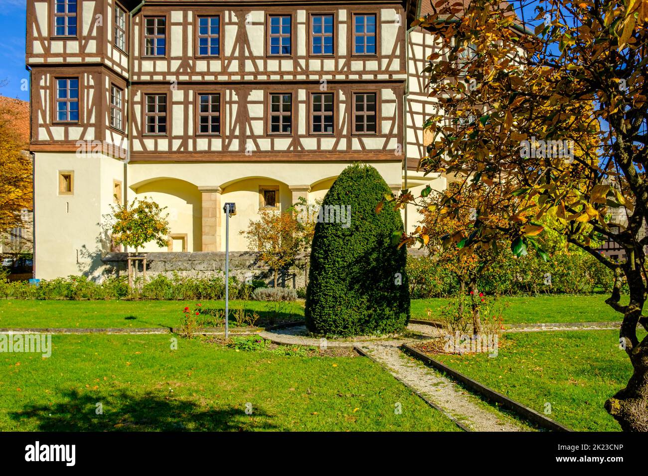 Urach Residential Palace, a Gothic and Renaissance edifice, Bad Urach, Swabian Alb, Baden-Württemberg, Germany, Europe. Stock Photo
