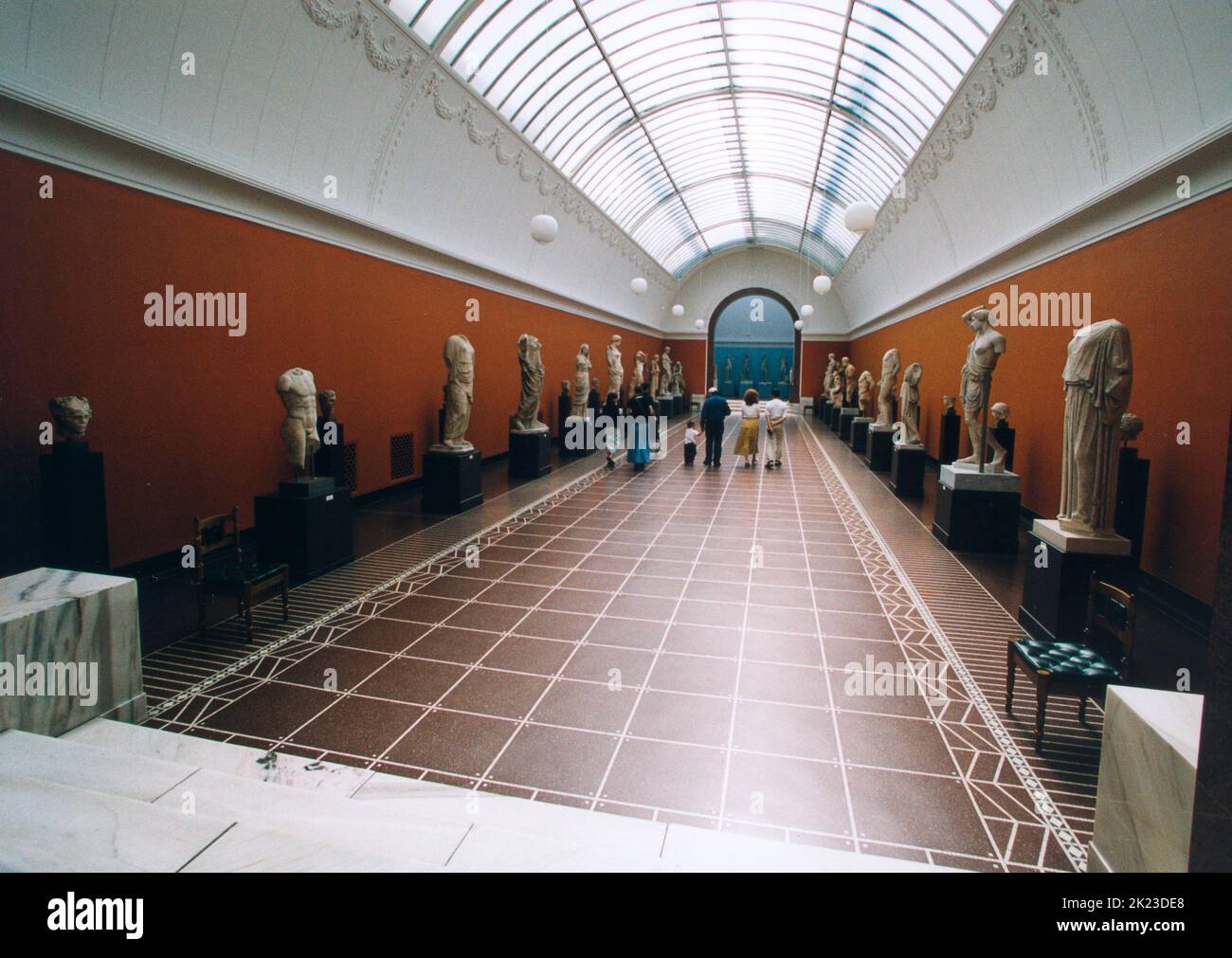 NY CARLSBERG GLYPTOTEK in Copenhagen Denmark artmuseum with ancient sculptures and art represents the private art collectionof Carl Jacobsen Hall with Roman sculptures Stock Photo