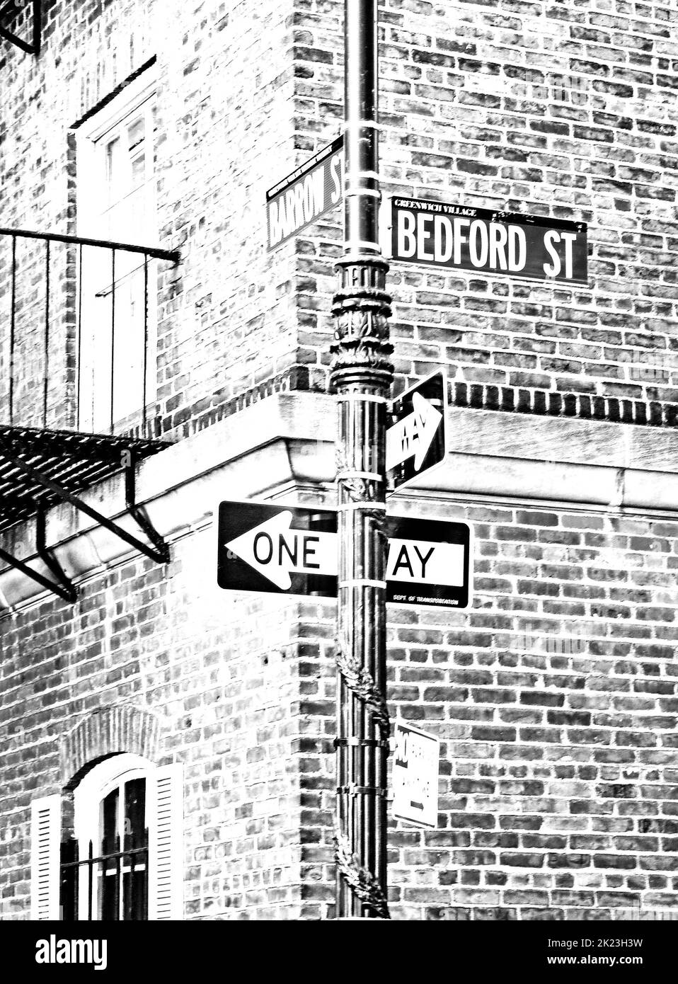 New York street corner with street signs, USA Stock Photo Alamy