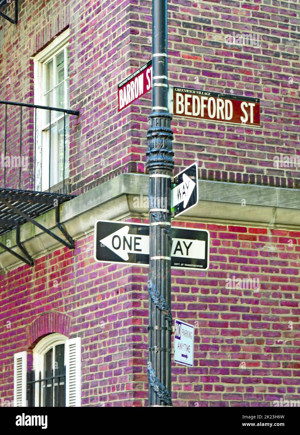 New York street corner with street signs, USA Stock Photo Alamy