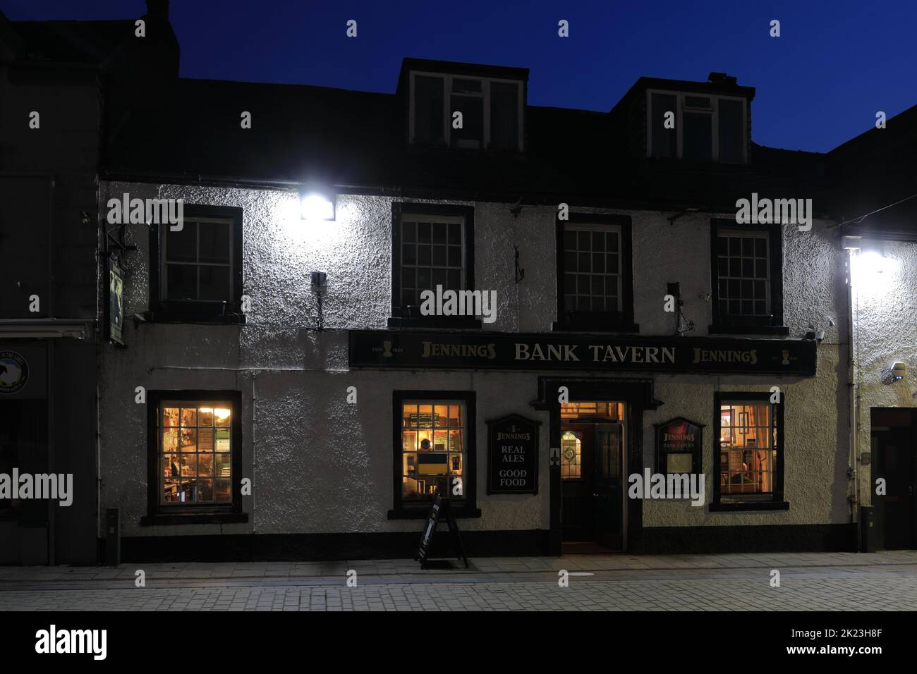 The Bank Pub, Keswick town, Lake District National Park, Cumbria County, England, UK Stock Photo