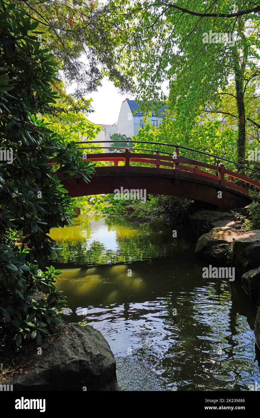nantes-france-10-aug-2022-view-of-the-japanese-garden-on-the-ile-de