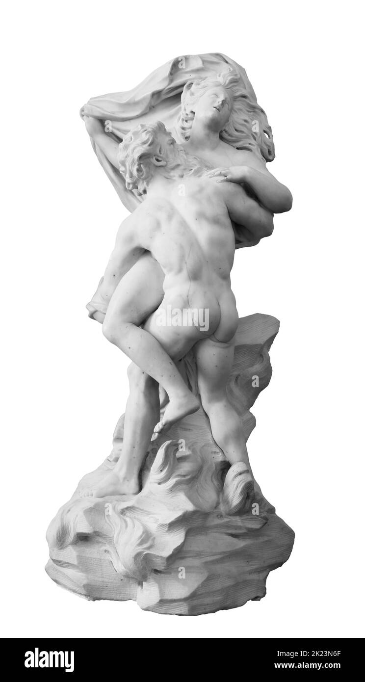 Ancient statue. The Abduction of Proserpina sculpture of Pierre Puget in the State Hermitage Museum. Masterpiece isolated photo with clipping path Stock Photo