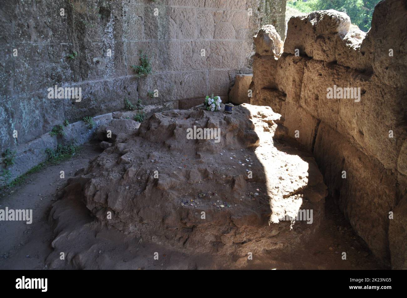 The site of Julius Caesar's assassination, on the Forum Romanum in Rome. Stock Photo